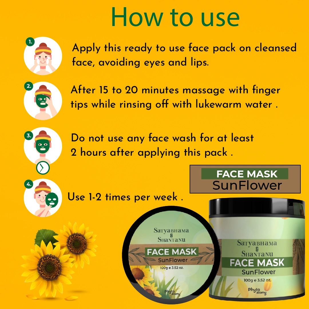 RBV B2B Sun Flower Face Mask (100g)-24 Pcs.